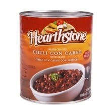 slide 1 of 1, Hearthstone Chili Con Carne With Beef And Beans, 110.33 oz