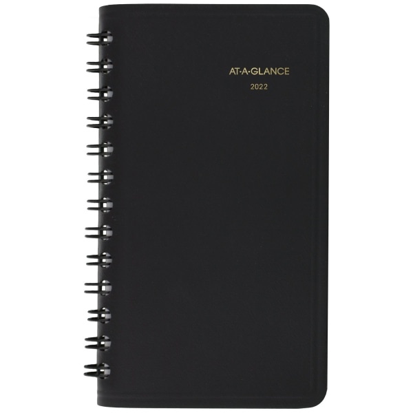 slide 1 of 8, At-A-Glance Weekly Planner, 2-1/2" X 4-1/2", Black, January To December 2022, 7003505, 1 ct