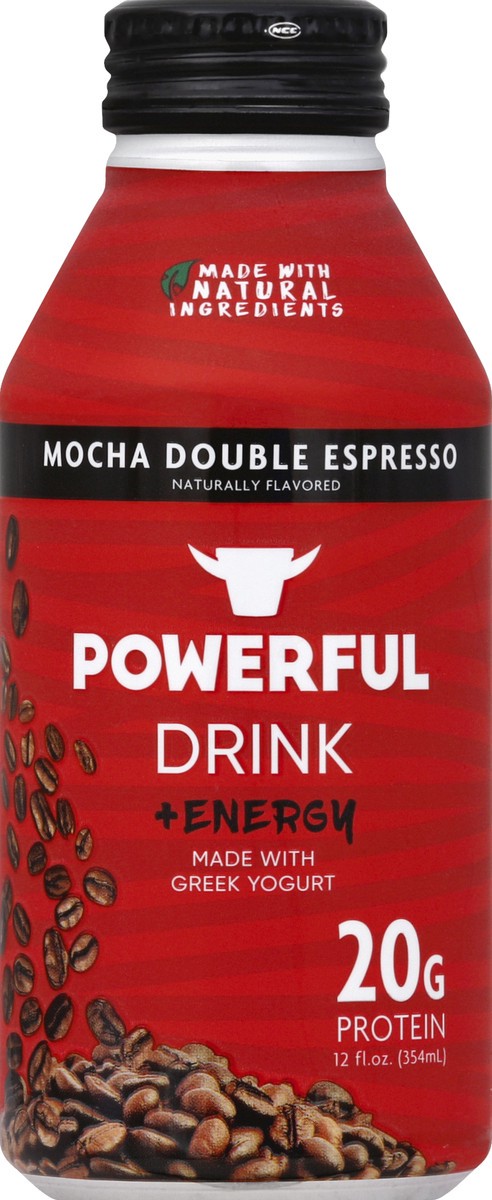 slide 4 of 4, Powerful Mocha Double Espresso Protein Drink + Energy, 12 fl oz