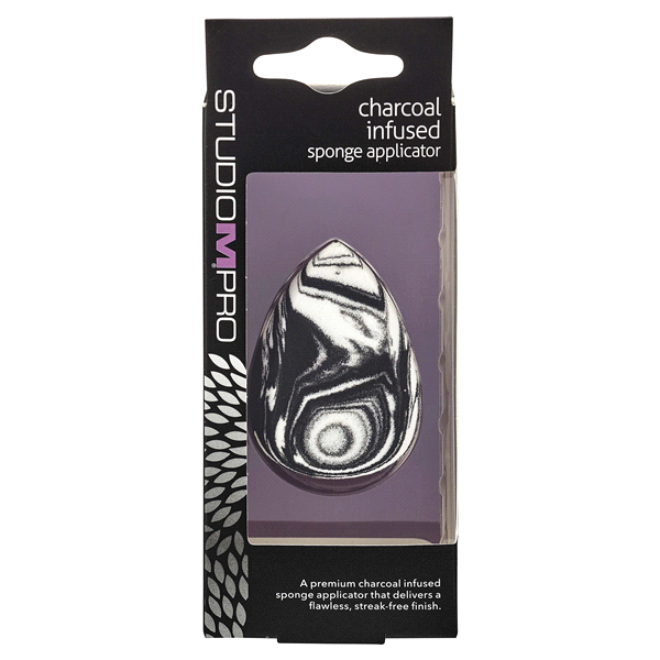 slide 1 of 1, Studio M Pro Charcoal Infused Sponge Applicator, 1 ct