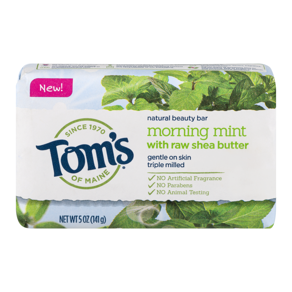 slide 1 of 1, Tom's of Maine Morning Mint Natural Bar Soap, 5 oz