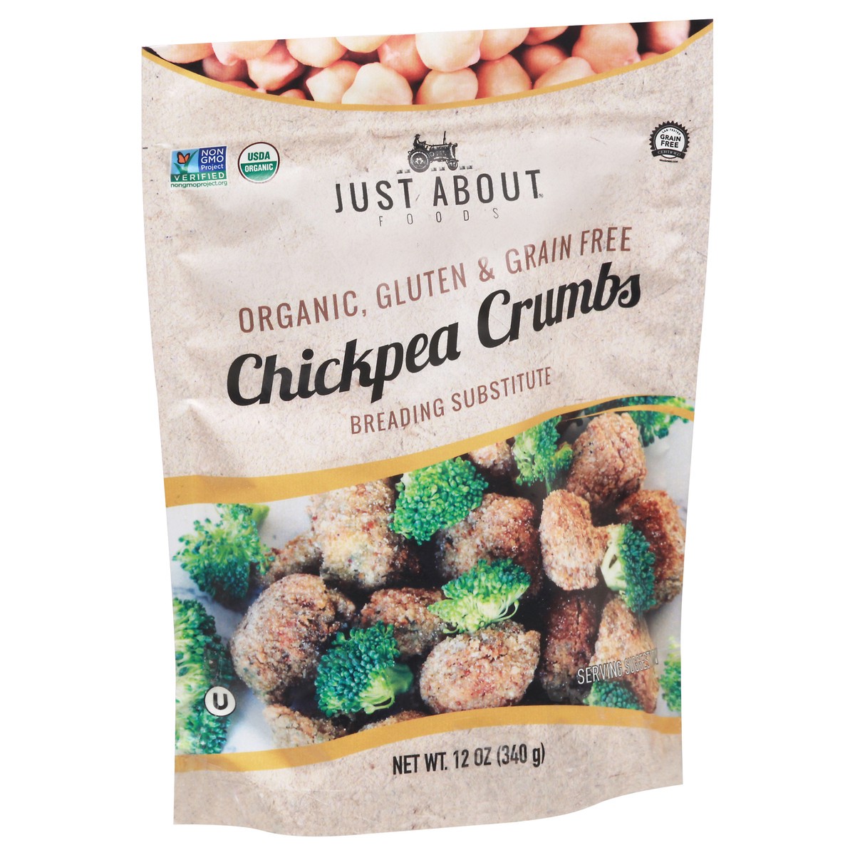 slide 8 of 11, Just About Foods Chickpea Crumbs Breading Substitute 12 oz, 12 oz