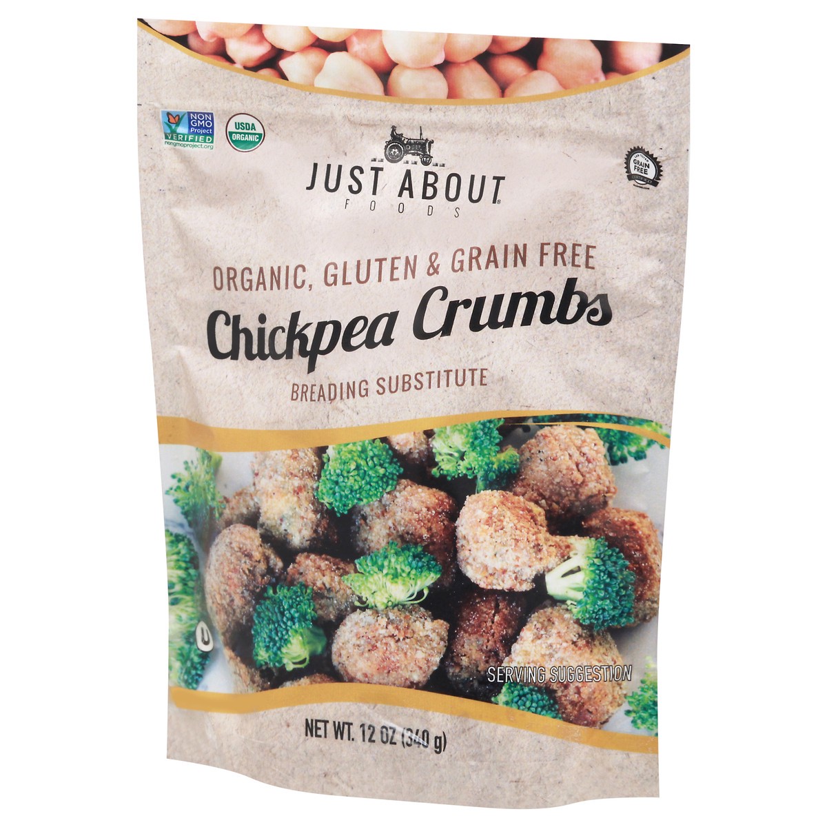 slide 11 of 11, Just About Foods Chickpea Crumbs Breading Substitute 12 oz, 12 oz