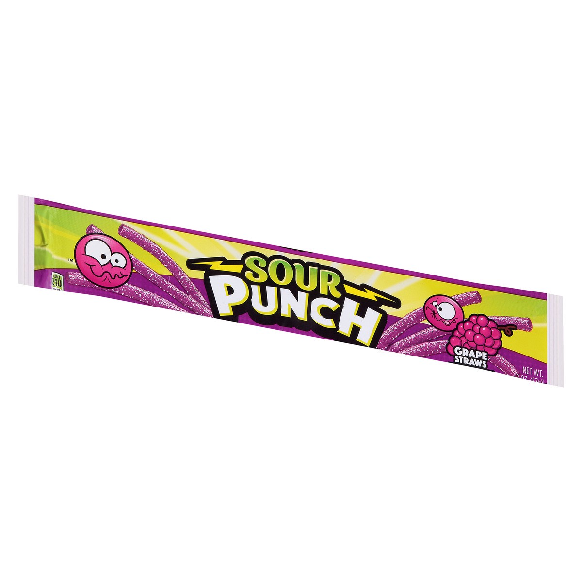 slide 6 of 10, Sour Punch Grape Straws Candy 2 oz, 2 oz