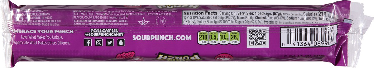 slide 9 of 10, Sour Punch Grape Straws Candy 2 oz, 2 oz