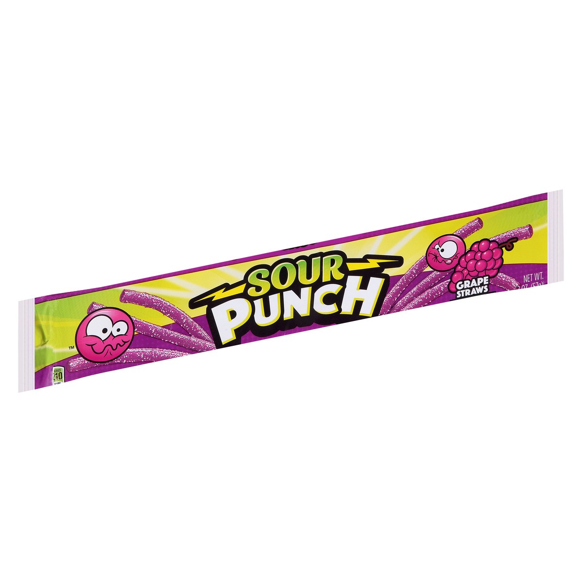 slide 10 of 10, Sour Punch Grape Straws Candy 2 oz, 2 oz