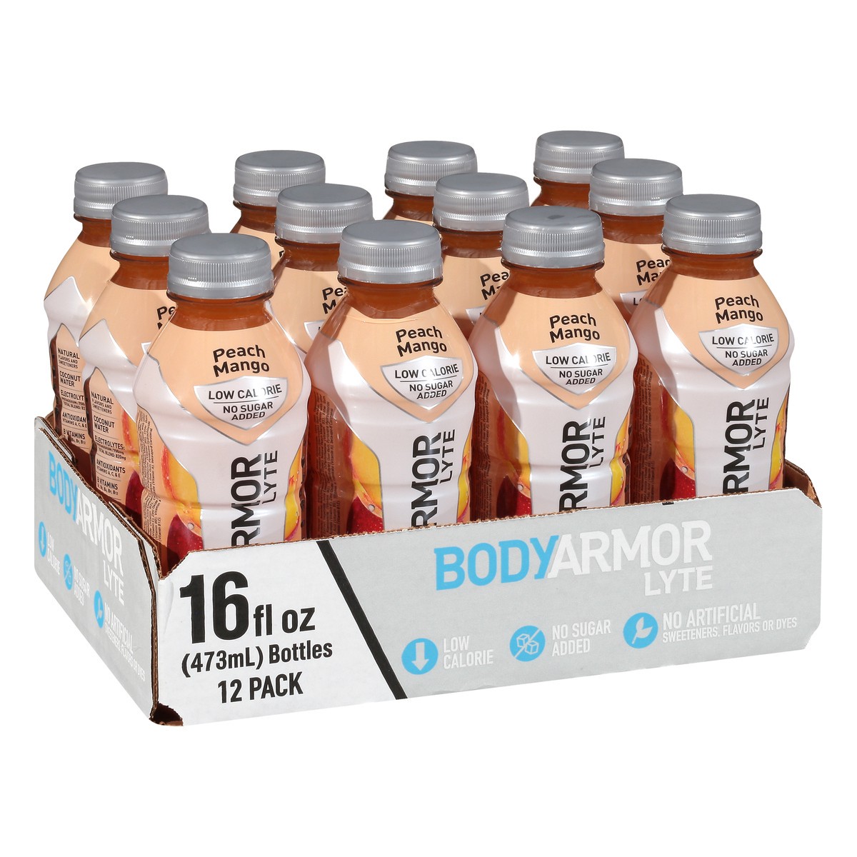 slide 7 of 9, Bodyarmor Body Armor Peach Mango Lyte - 12 ct; 16 oz, 12 ct; 16 oz