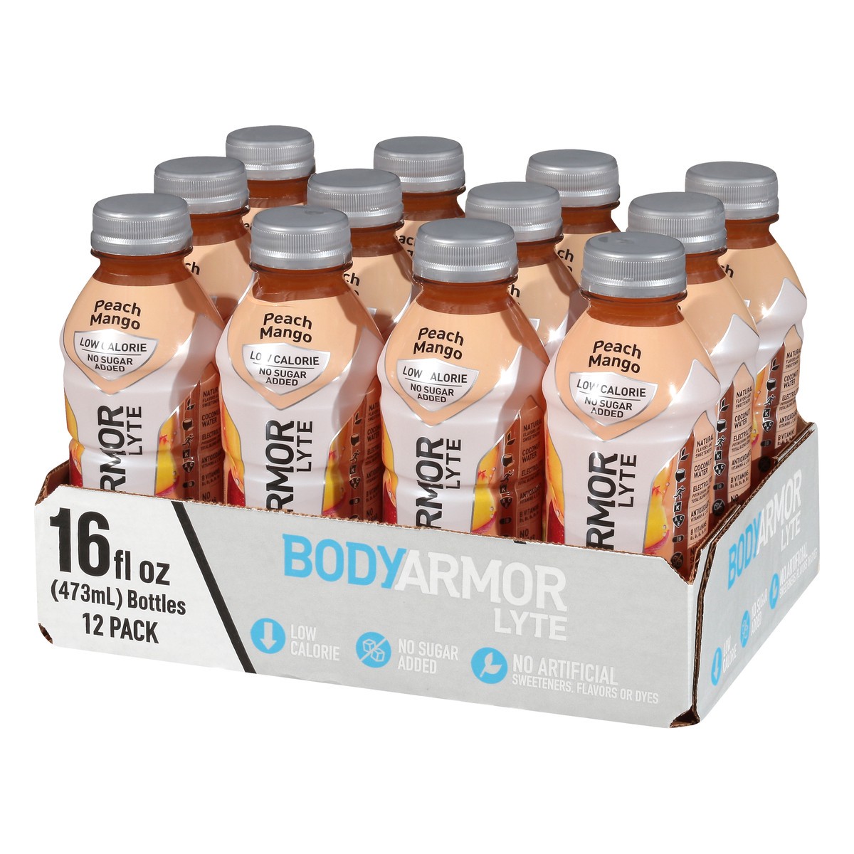 slide 6 of 9, Bodyarmor Body Armor Peach Mango Lyte - 12 ct; 16 oz, 12 ct; 16 oz
