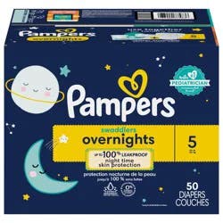Pampers Swaddlers Overnights Diapers Size 5 50 Count