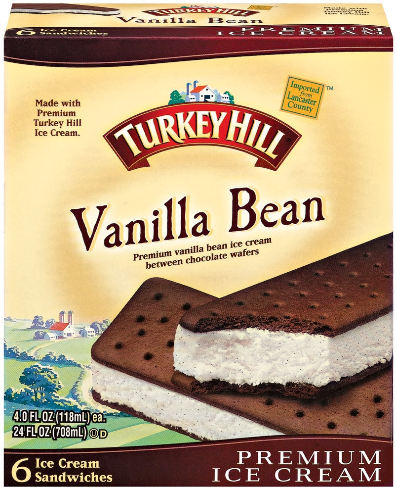 slide 1 of 1, Turkey Hill Ic Sandwich Vanilla, 24 fl oz