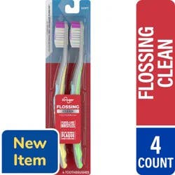 Kroger Flossing Clean Toothbrush with Soft Bristles
