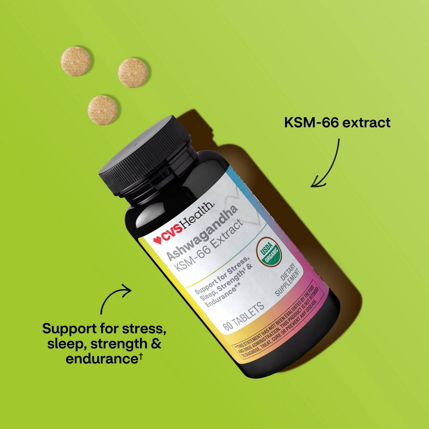 slide 9 of 9, Cvs Ashwagandha Tablets, 60 Ct, 60 ct