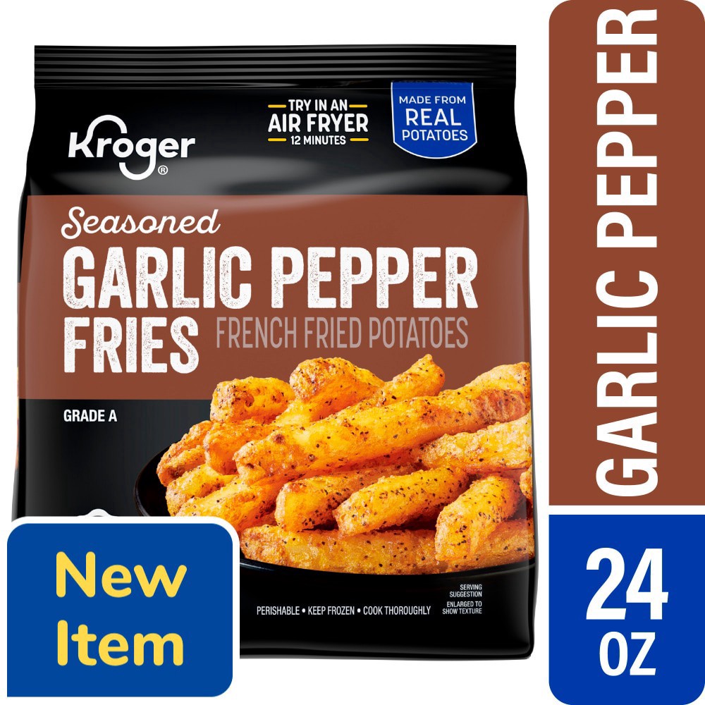 slide 1 of 1, Kroger® Seasoned Garlic Pepper French Fries, 24 oz
