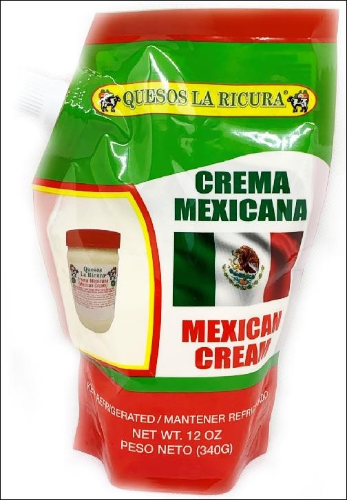 slide 1 of 1, La Ricura Crema Mexicana, 12 oz