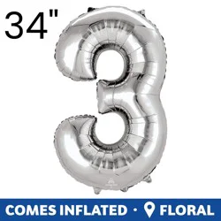 Burton + Burton Number 3 Shape Balloon