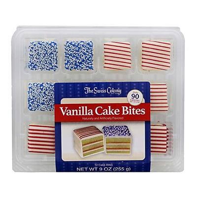 slide 1 of 1, Swiss Colony Patriotic Vanilla Cake Bites, 12 ct