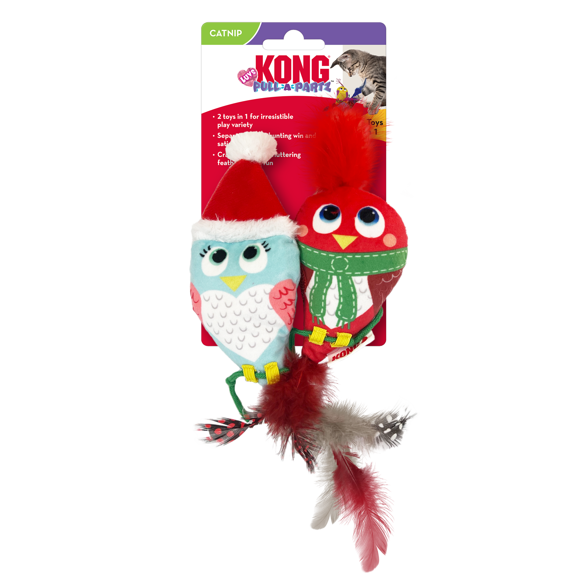 slide 2 of 3, KONG Holiday Pull-A-Partz Luvs, 1 ct