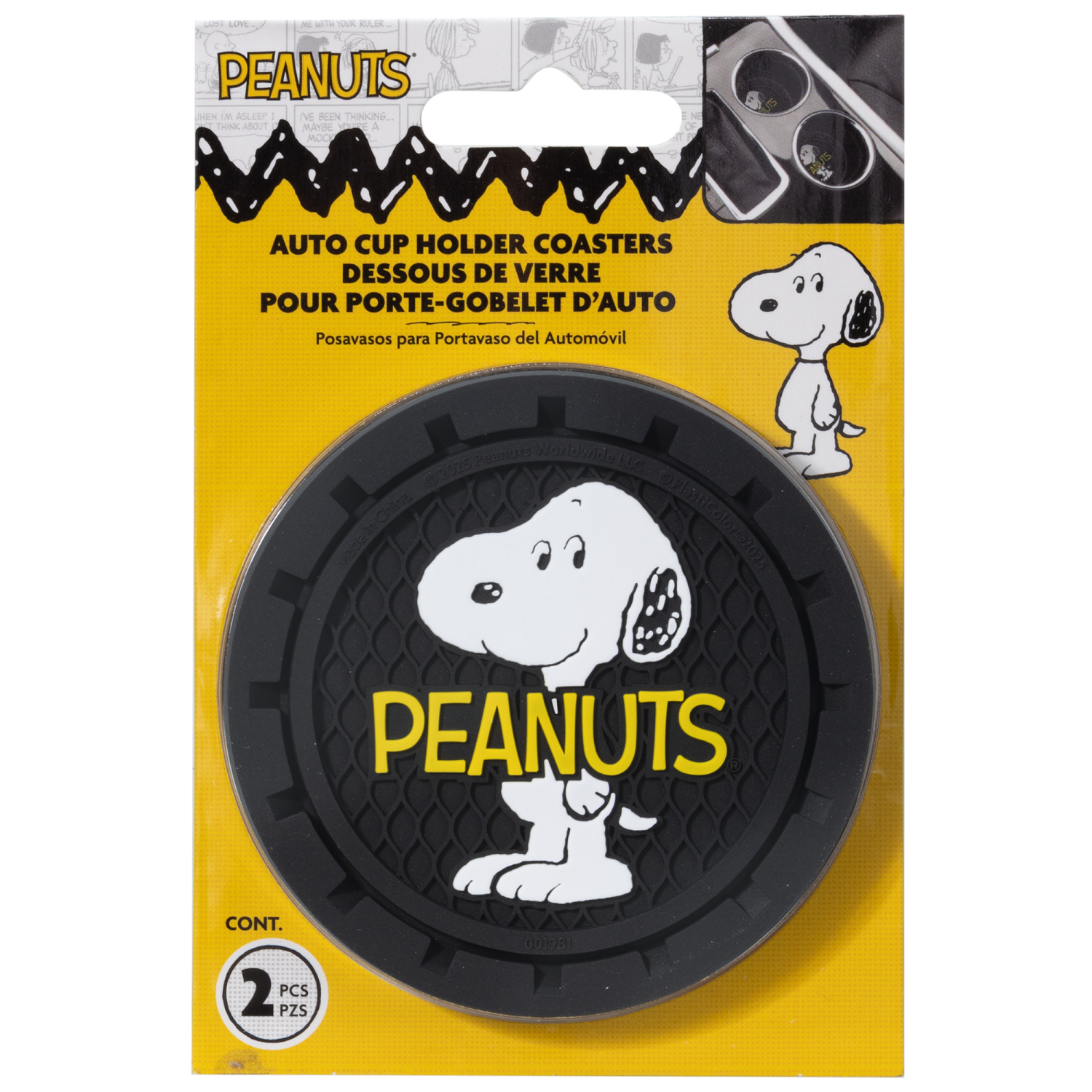 slide 1 of 3, Peanuts Snoopy Coaster 2ct Set, 2 ct