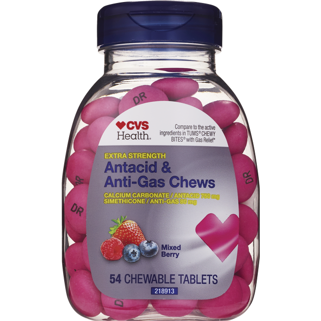 slide 1 of 1, CVS Ant/Anti Gas Chews, 1 ct