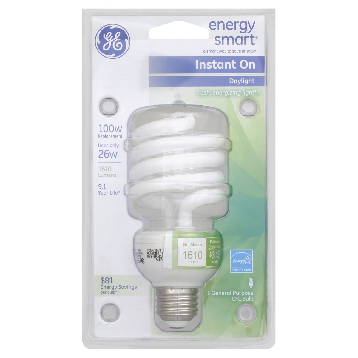 slide 2 of 2, GE Light Bulb 1 ea, 1 ct