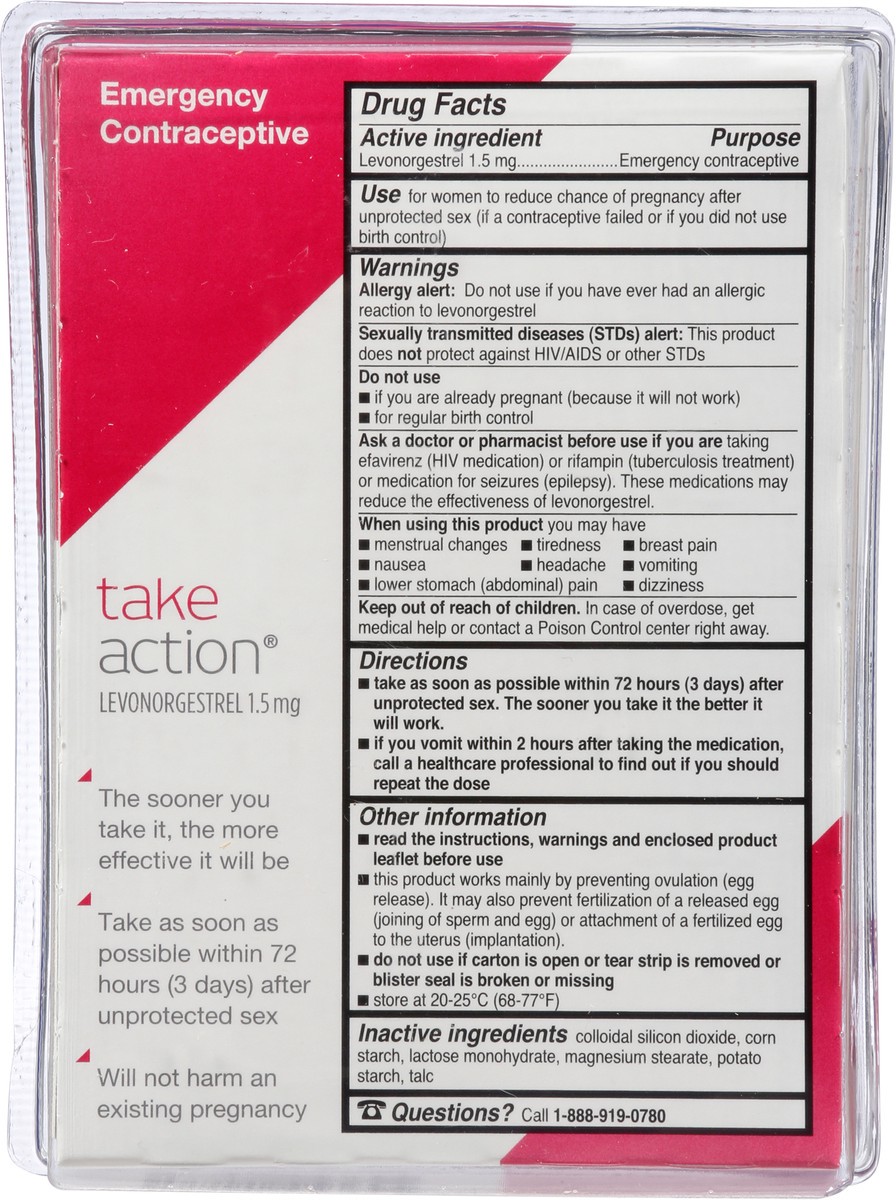 slide 8 of 9, Take Action Emergency Contraceptive 15 Mg, 1 ct