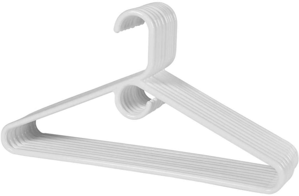 slide 1 of 1, Everyday Living Heavyweight Hangers White, 9 ct