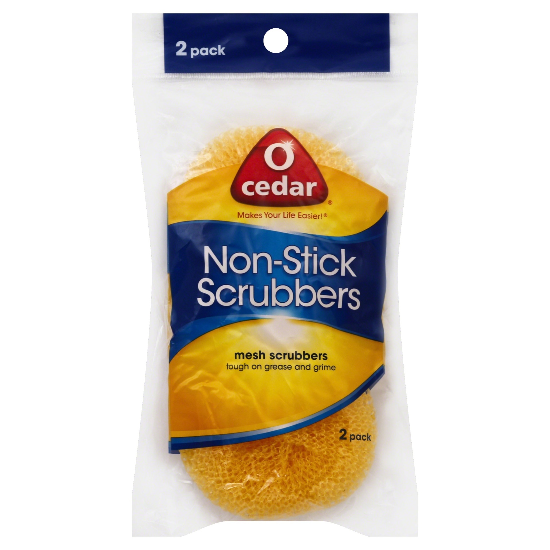 slide 1 of 1, O-Cedar Non-Stick Mesh Scrubbers, 2 ct