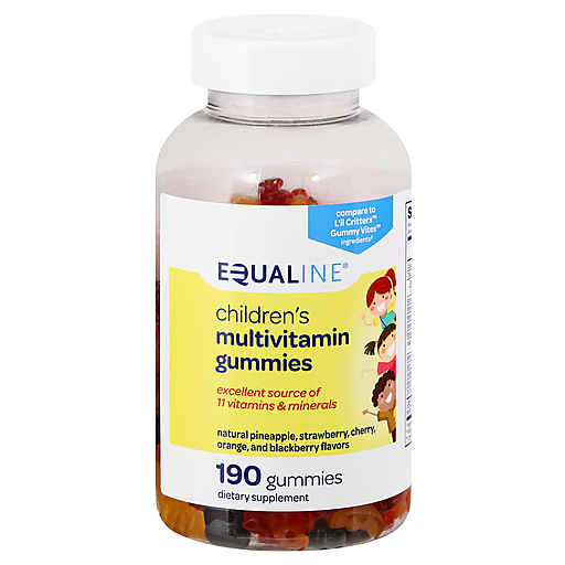 slide 1 of 1, Equaline Childrens Gummy Multi Vitamins, 190 ct