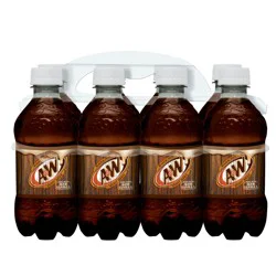 A&W Root Beer Soda, 12 fl oz bottles, 8 pack