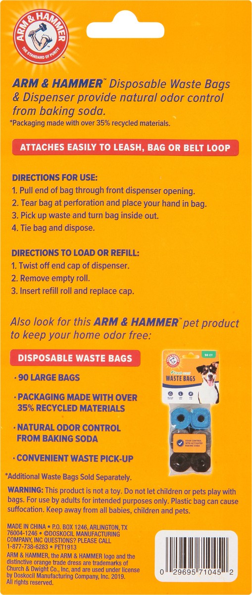 slide 7 of 11, ARM & HAMMER Arm & Hammer Dispenser & Disposable Waste Bag Set, 30 ct