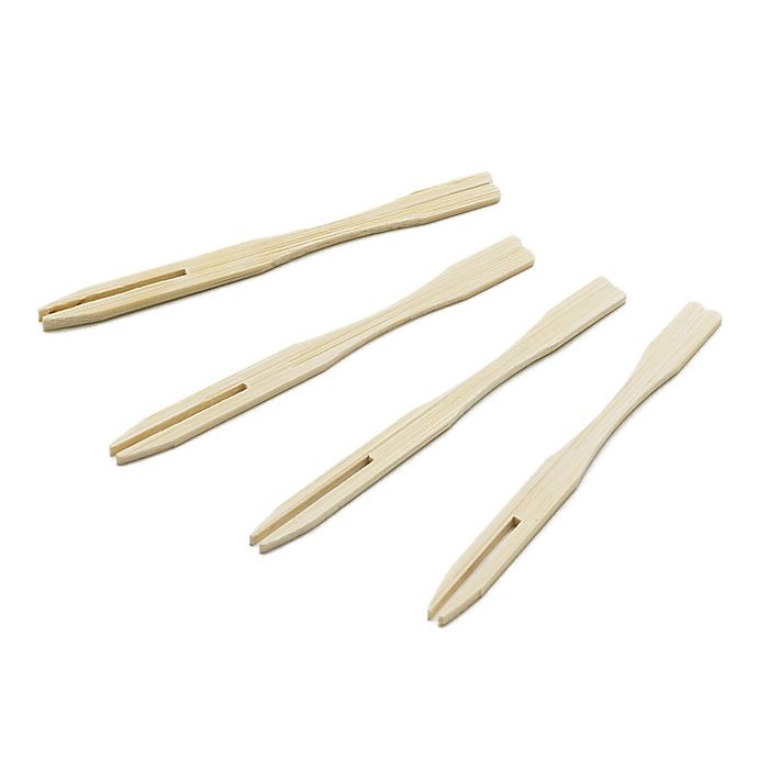 slide 1 of 1, TableCraft 100-Count Bamboo Fork Picks, 1 ct
