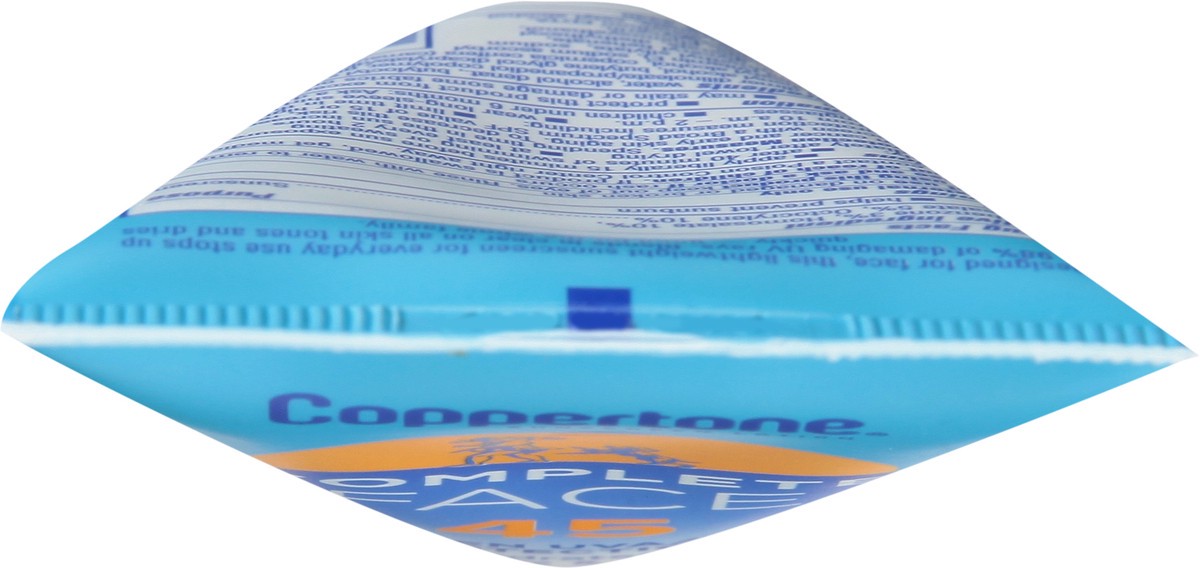 slide 4 of 9, Coppertone Complete Broad Spectrum SPF 45 Face Sunscreen Lotion 2.5 fl oz, 2.5 fl oz