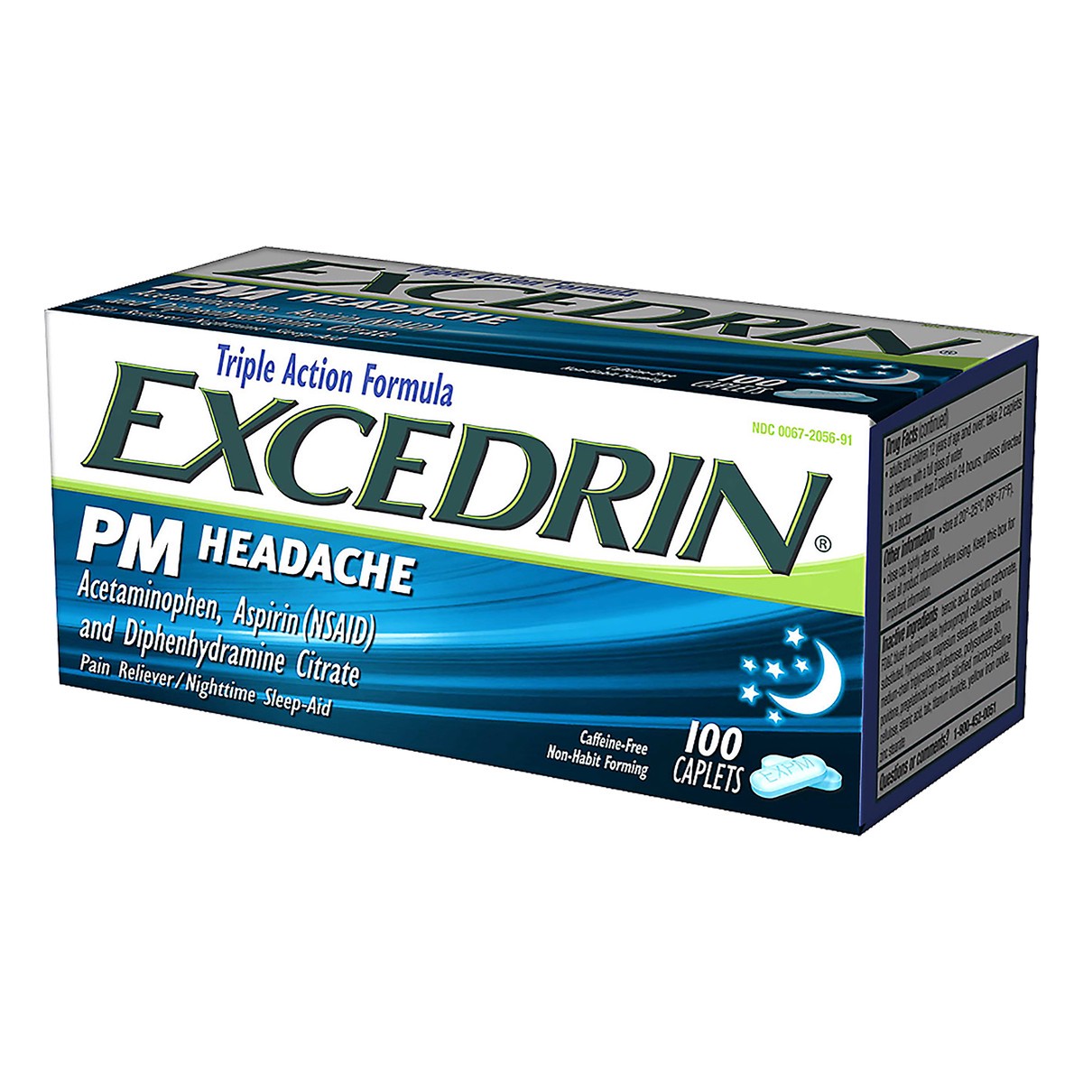 slide 6 of 12, Excedrin PM Pain Reliever and Nighttime Sleep-Aid Caplets for Headache Relief – 100 Count, 100 ct