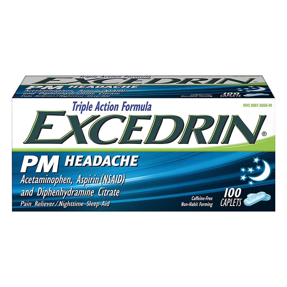 slide 12 of 12, Excedrin PM Pain Reliever and Nighttime Sleep-Aid Caplets for Headache Relief – 100 Count, 100 ct