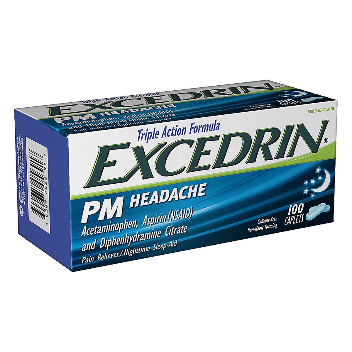 slide 4 of 12, Excedrin PM Pain Reliever and Nighttime Sleep-Aid Caplets for Headache Relief – 100 Count, 100 ct