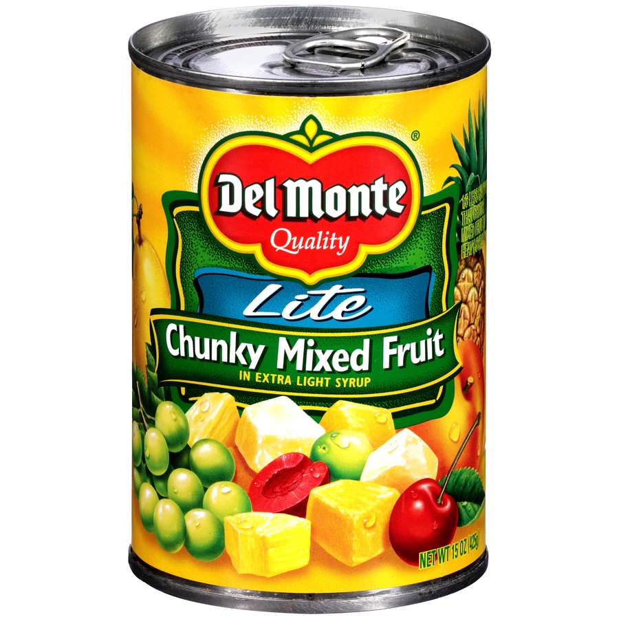 slide 1 of 1, Del Monte D/M Lite Mixed Fruit, 15 oz