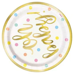 Unique Industries "Oh Baby" Baby Shower Dessert Plates, 7"