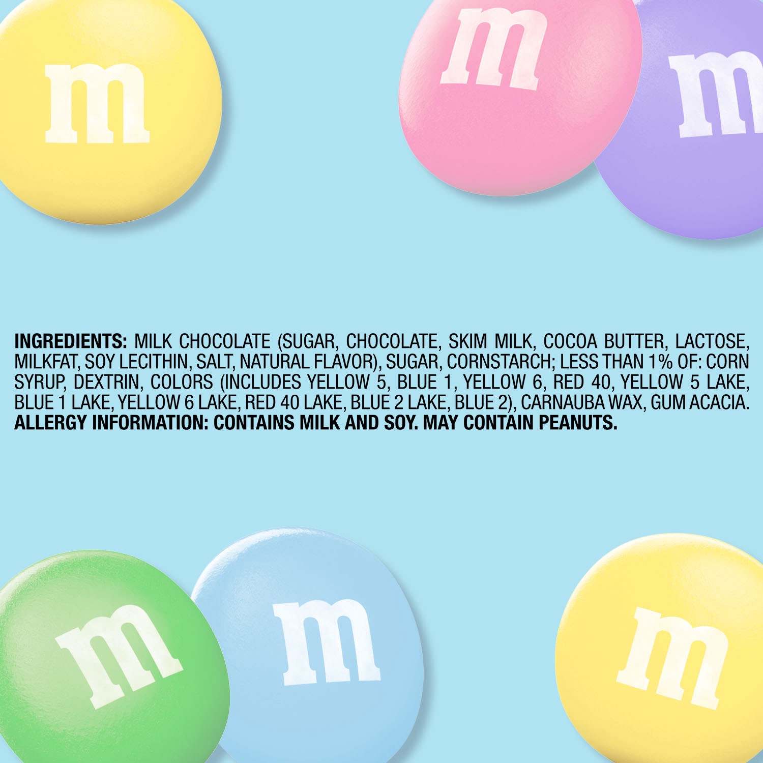 slide 6 of 8, M&M's Milk Chocolate Pastel Blend Easter Candy Bunny Cane, 3 oz, 3 oz