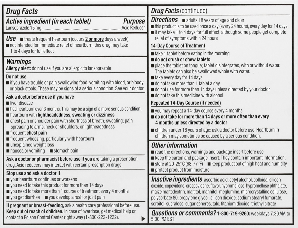 slide 5 of 10, Topcare Lansoprazole, 14 ct