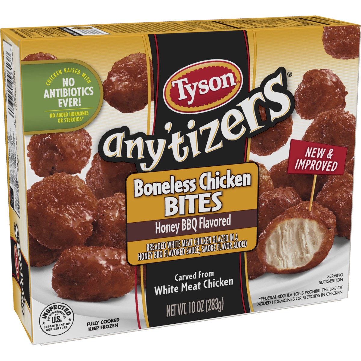 slide 6 of 11, TYSON ANYTIZERS Tyson Any'tizers Honey BBQ Boneless Chicken Bites, 10 oz. (Frozen), 283.50 g