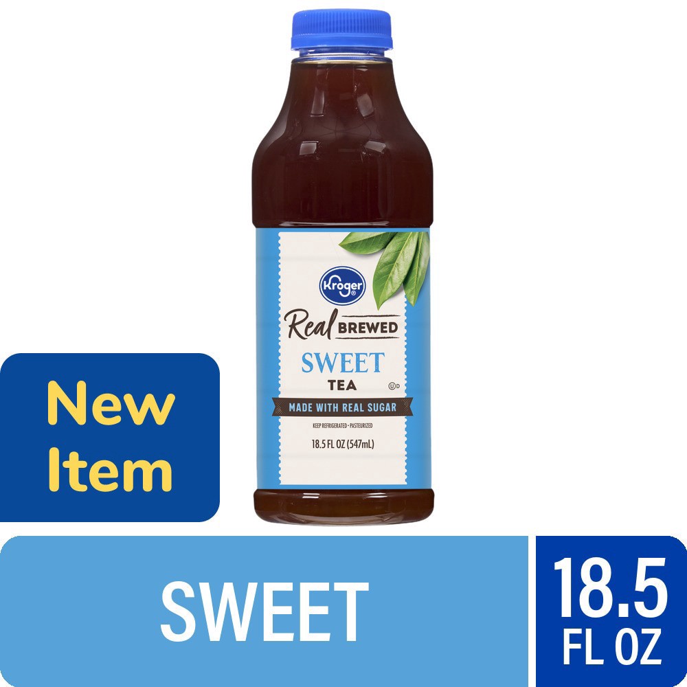 slide 1 of 1, Kroger® Real Brewed Sweet Tea, 18.5 fl oz