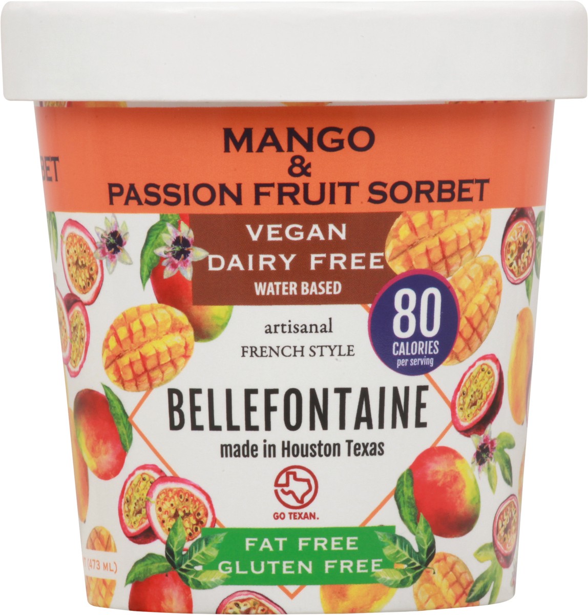 slide 14 of 14, Bellafontaine Mango & Passion Fruit Sorbet Ice Cream 1 pt, 1 pint