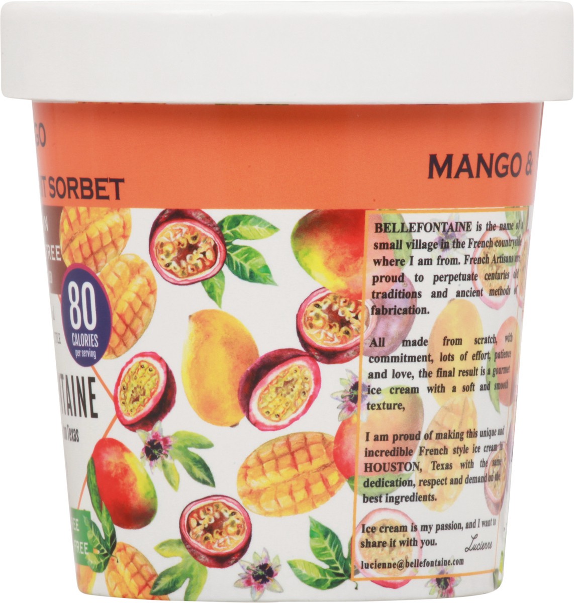 slide 5 of 14, Bellafontaine Mango & Passion Fruit Sorbet Ice Cream 1 pt, 1 pint