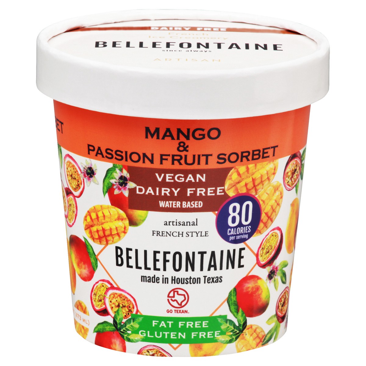 slide 7 of 14, Bellafontaine Mango & Passion Fruit Sorbet Ice Cream 1 pt, 1 pint