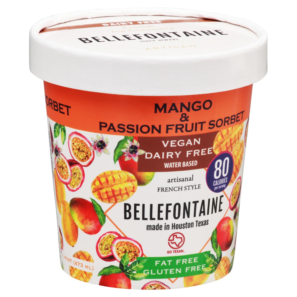 slide 8 of 14, Bellafontaine Mango & Passion Fruit Sorbet Ice Cream 1 pt, 1 pint