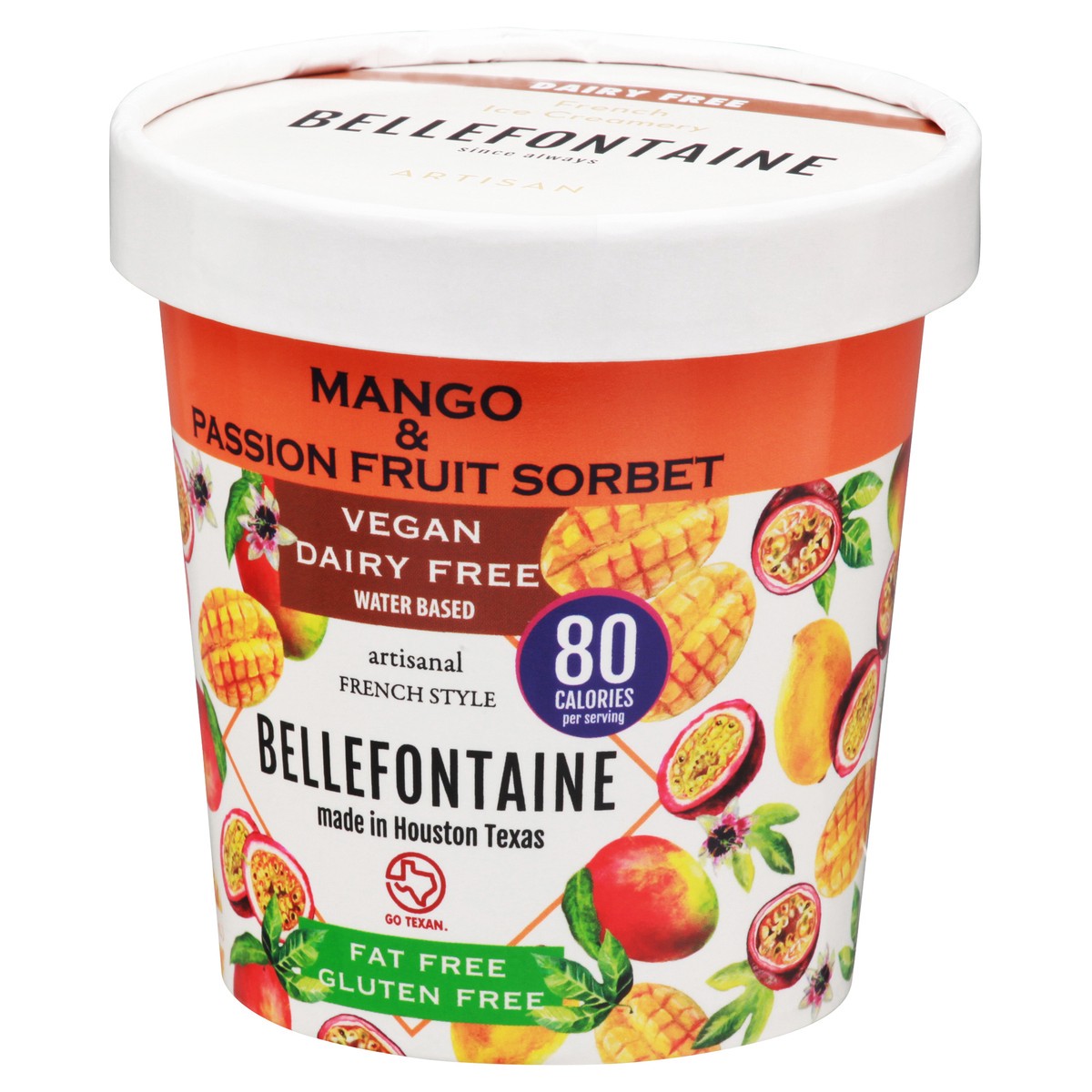 slide 6 of 14, Bellafontaine Mango & Passion Fruit Sorbet Ice Cream 1 pt, 1 pint