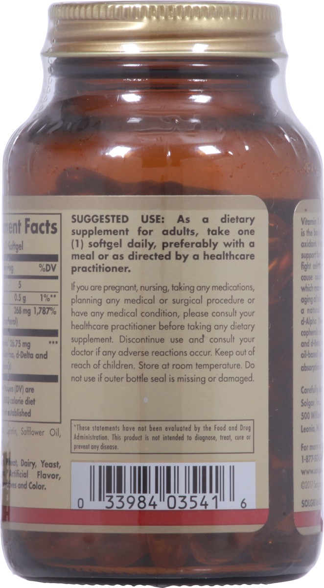 slide 10 of 13, Solgar 268 mg Vitamin E 100 Softgels, 100 ct