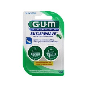 slide 1 of 1, G-U-M Butlerweave Dental Floss Travel Size, 2 ct