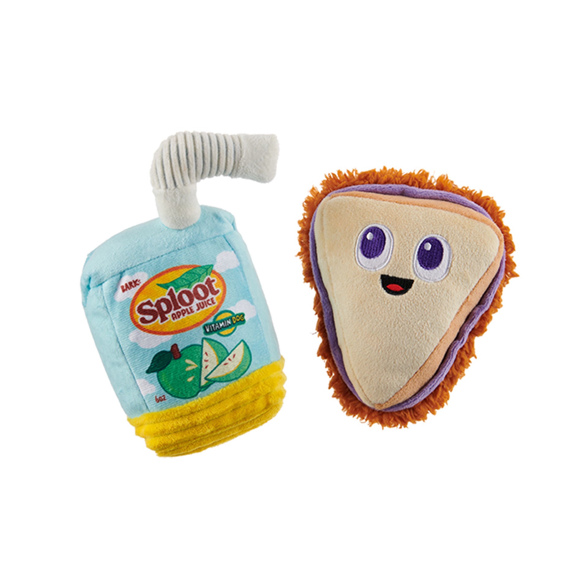 slide 1 of 1, Bark Box Bark Teacher's Pet Sammy & The Juice Plush Dog Toy, 1 ct