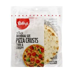 Raley's Individual Thin Pizza Crusts 3 Pack, 3-4 oz